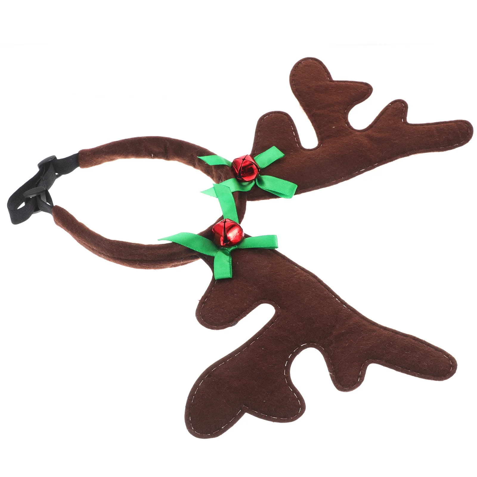 

Dog Xmas Head Hoop with Antlers Green Bowknot Pet Christmas Decor for Holiday Events Family Gatherings Festive Look