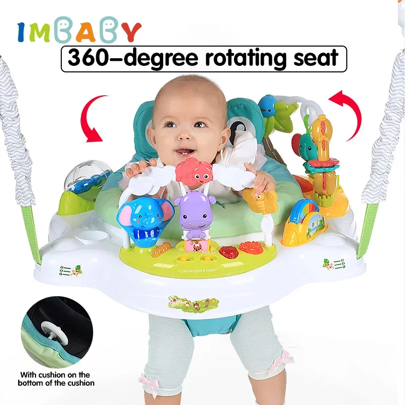 Indoor Baby Jumping Swing Chair Newborn Toddler Walker Cradle Standing Activity Playground Infant Cartoon Rocking Toys Chair