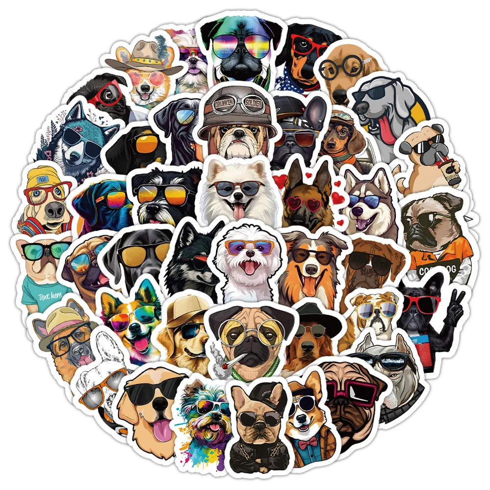 10/50/100pcs lustige coole Hund Graffiti Aufkleber Wasser Tasse Handy Auto Skateboard Gitarre Laptop Helm DIY wasserdichten Aufkleber