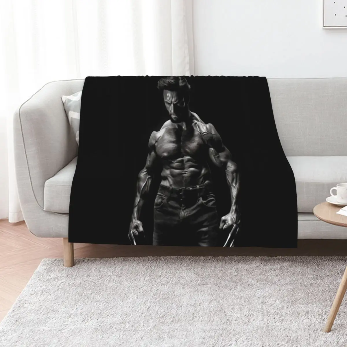 

Hugh jackman Throw Blanket Plush Flannels Custom heavy to sleep Blankets
