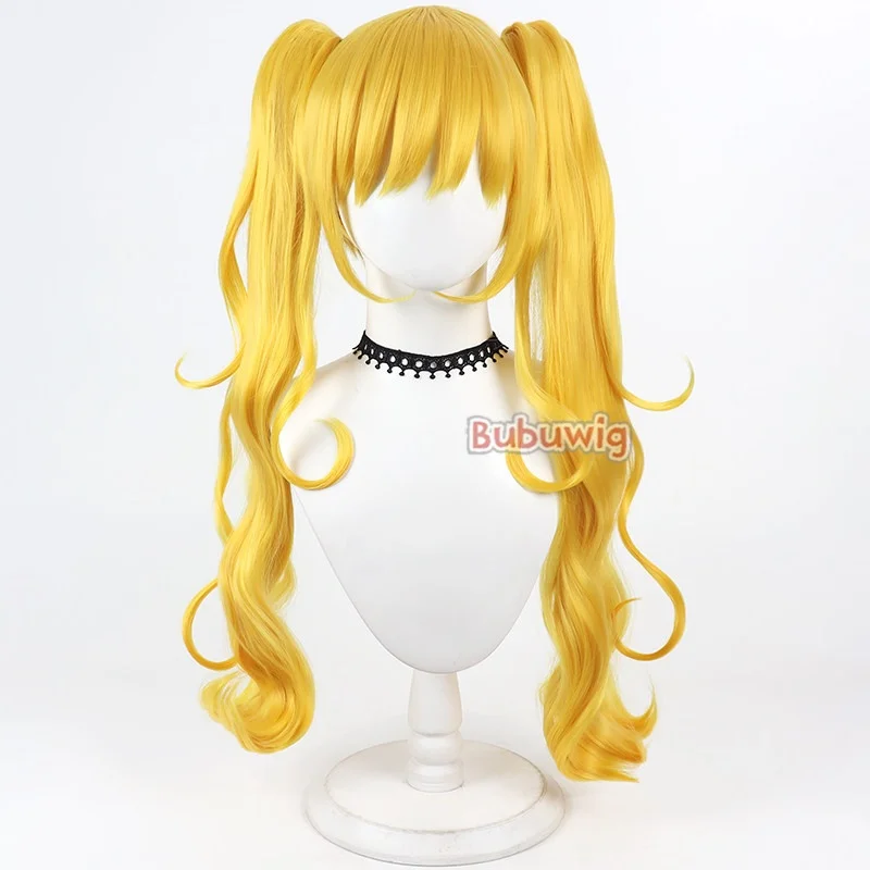 Bubuwig Synthetic Hair Cure Miracle Mirai Asahina Cosplay Wigs Precure Ruby Passionale 80cm Blonde Ponytail Wig Heat Resistant
