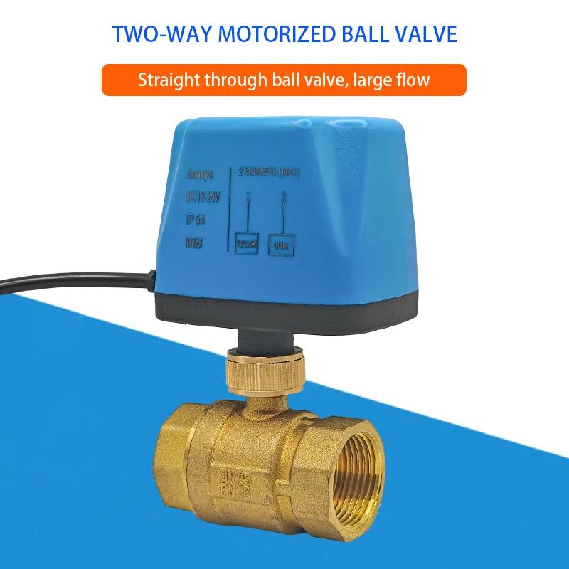 Acarps Full Bore Brass Motorized Ball Valve Normally closed/Normally open 2 wire 1/2