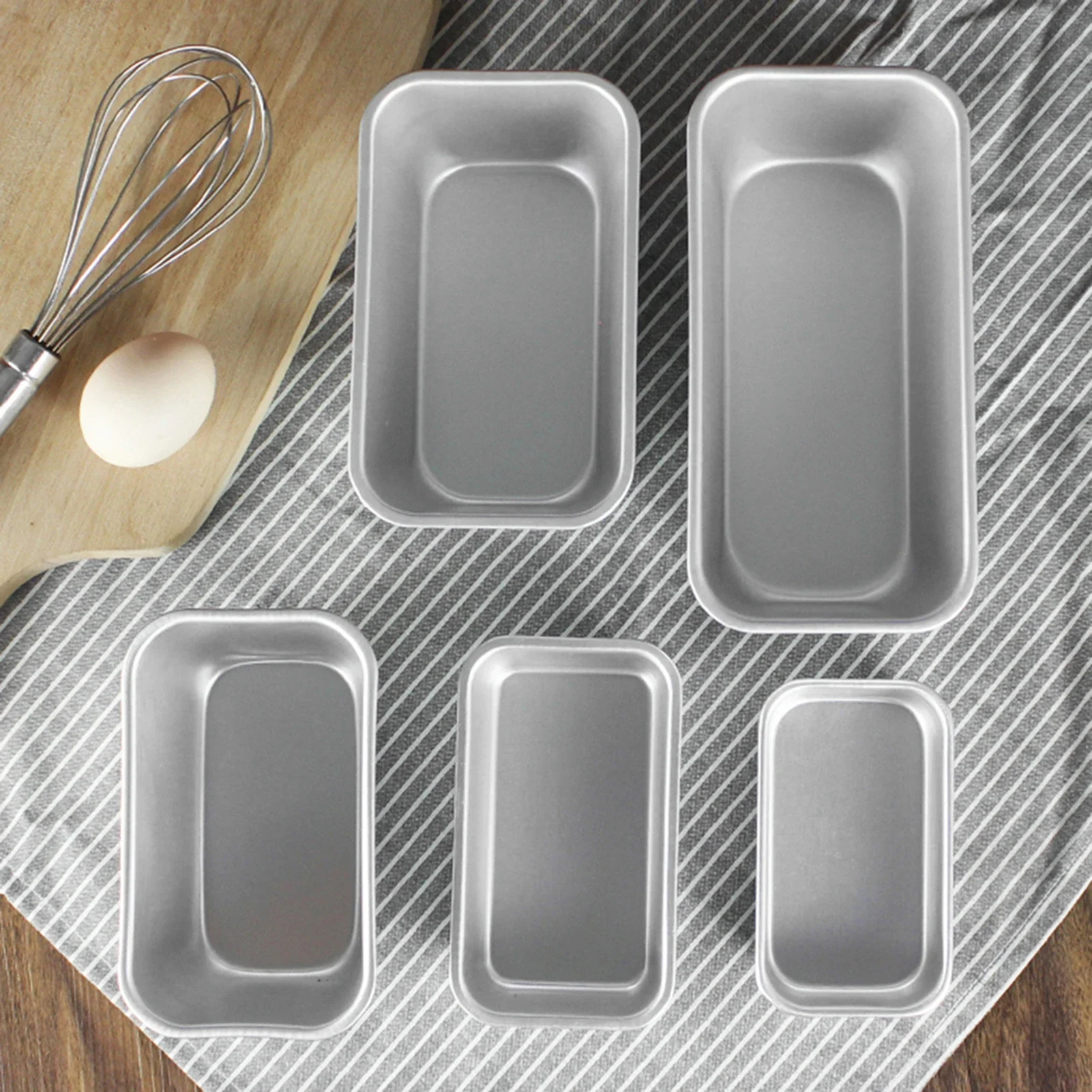 12-20cm Rectangle Cake Mold Aluminum Alloy Bread Dessert Mould Non-stick DIY Cake Bakeware Brownie Mold for Kitchen Baking