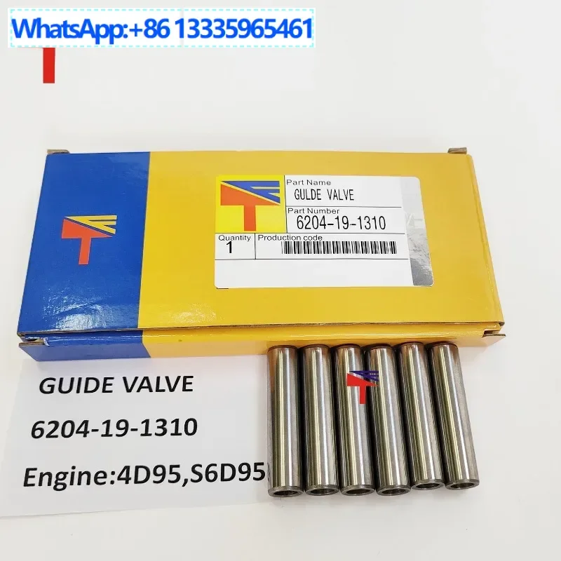 20PCS Valve Guide 6204-19-1310 for Construction Machinery 4D95 S6D95 Engine Parts