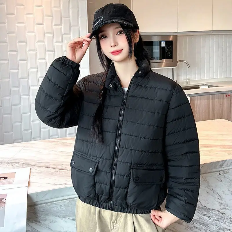 2025 Autumn/Winter Women's Down Jacket Commuter Short Style Slim Fit Stand Up Collar White Duck Down Jacket