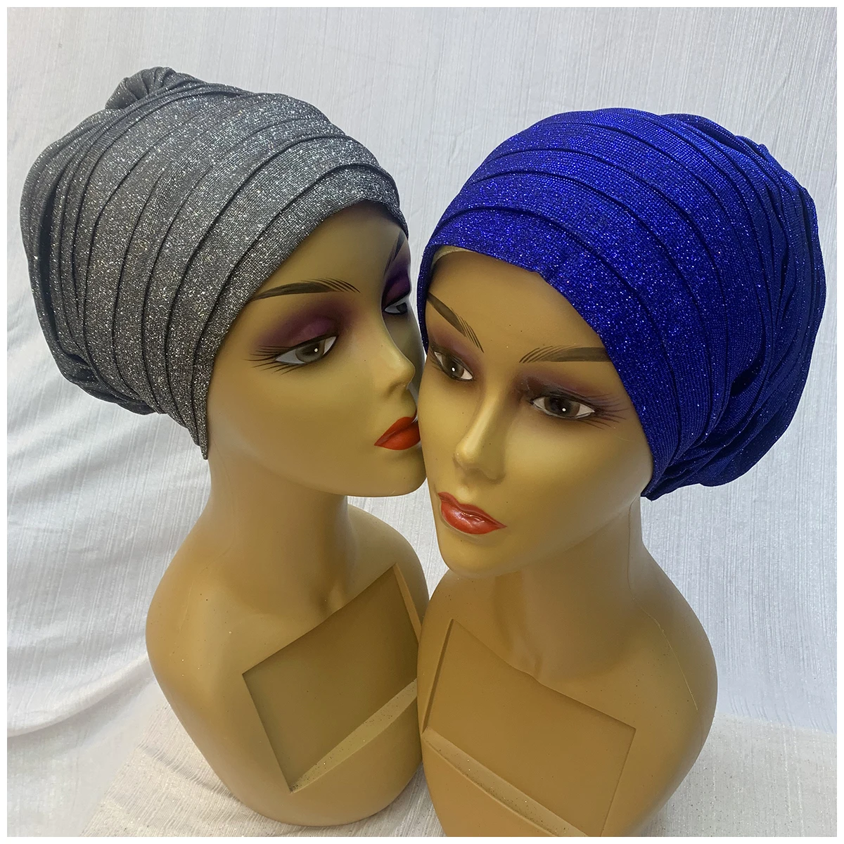 Wholesale Newest Elegant Turban Hats Women Cap Beaded For India Hat Scarfs Head Wrap Headband Girl Hair Accessories Lady Ca-66