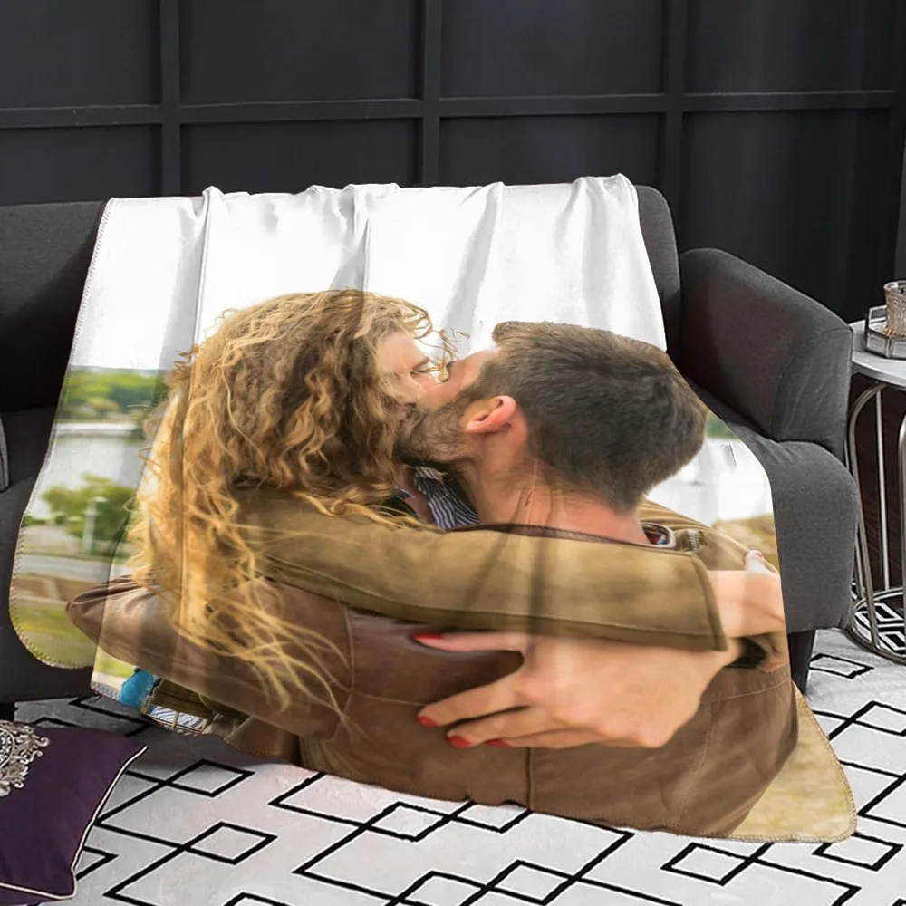 Customized photo blanket, girlfriend boyfriend gift, personalized blanket, couple gift, blanket, women's gift