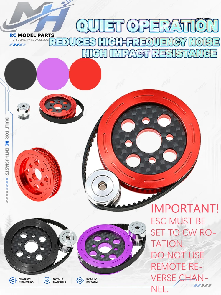 Yokomo YD2 SX3 Belt Drive Conversion Kit 4:1 Ratio SLS Nylon Aluminum for RC Drift Car