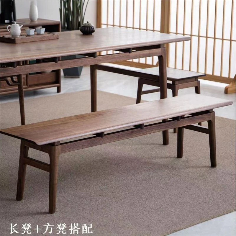 طاولة قهوة من خشب الجوز الأسود قابلة للتخصيص، طاولة الكونغ فو القديمة، أثاث غرفة الشاي من زن