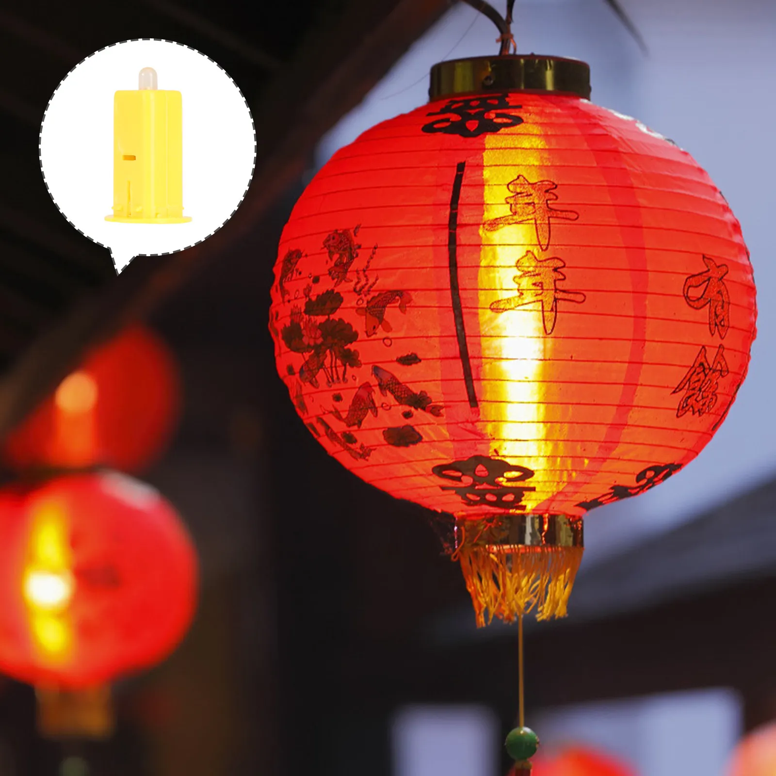 

10Pcs LED Paper Wicks Lamp with 3 Button Batteries 2-3 Hours Portable Lightweight for Halloween Birthday Wedding