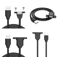 27RA USB 2.0 A Male To A Female Extension Cable With Panel Mount, Fast Data Sync And