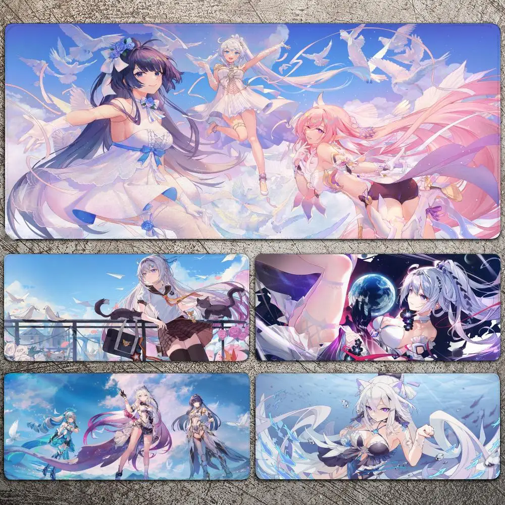 

Kiana Kaslana Honkai Series Girls Mousepad Large Gaming Mouse Pad LockEdge Thickened Computer Keyboard Table Desk Mat