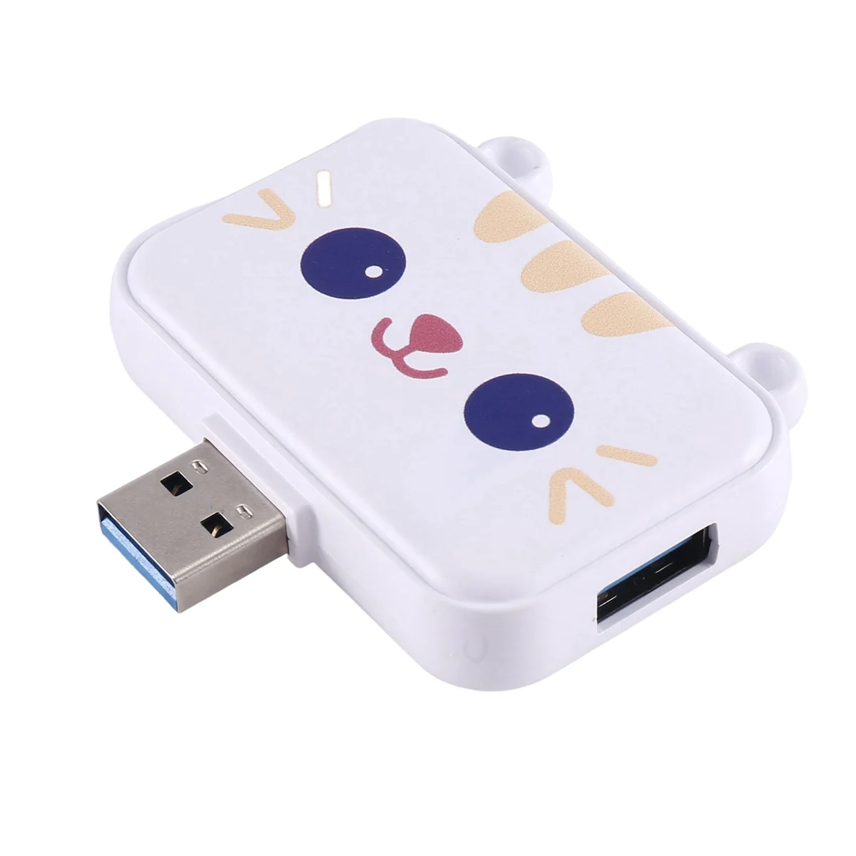 

Cute USB Hub 60W Charger Multi Splitter Adapter Dock (White 3A)