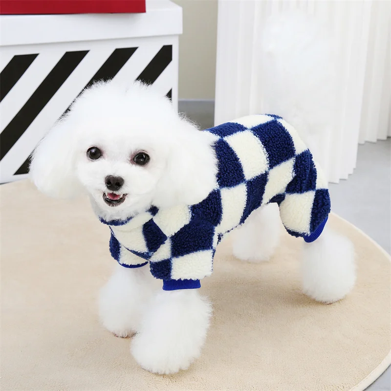 Dog Jumpsuit Pajamas Winter Small Dog Clothes Rompers Yorkie Pomeranian Poodle Bichon Schnauzer Chihuahua Shih Tzu Pet Clothing