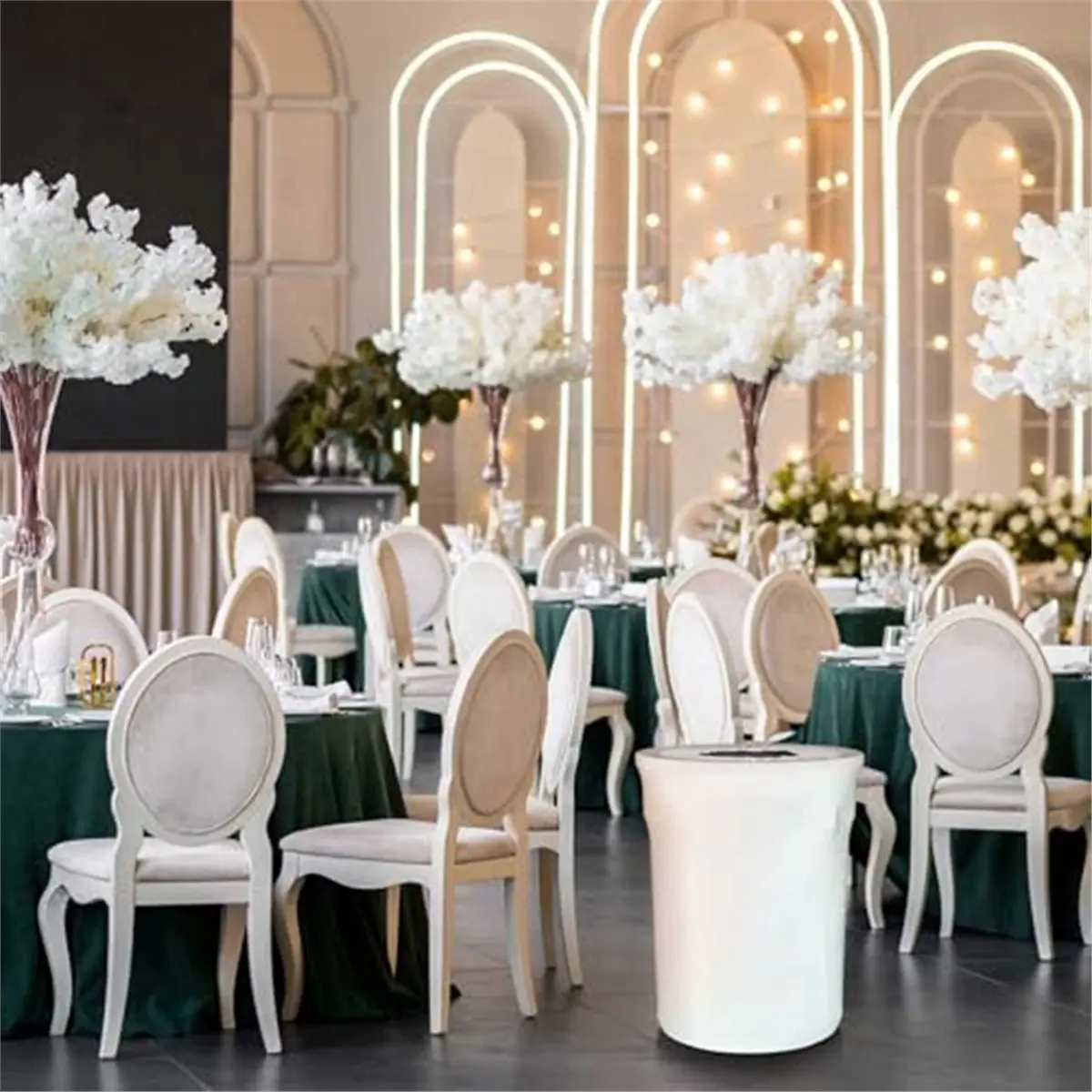 

4 Trash Can Covers Suitable for Kitchens, Outdoor Round Trash Cans, Wedding Party Trash Can Decorations, Etc