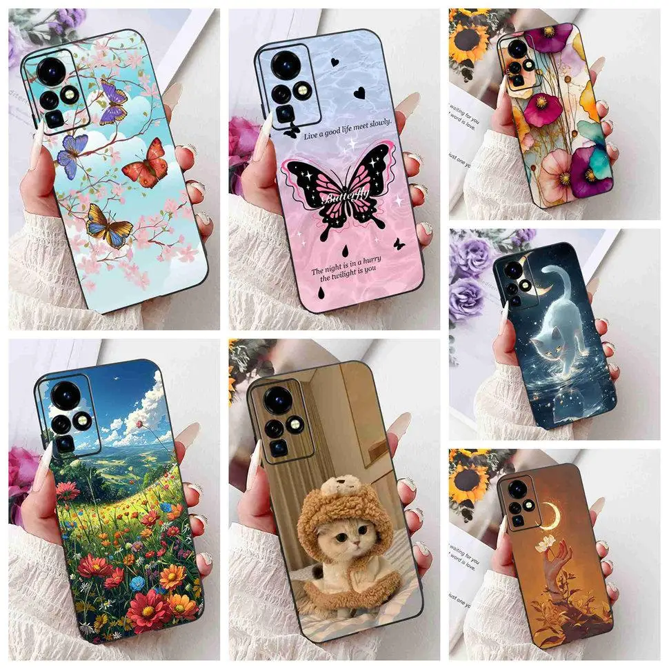 Для Infinix Zero X 6,67 дюйма, чехол с цветными бабочками и цветами, мягкий силиконовый чехол из ТПУ, черный чехол для Infinix Zero X Pro X6810, чехлы для телефонов Для Infinix Zero X 6,67 дюйма, чехол с цветными бабочками и цветами, мягкий силиконовый чехол из ТПУ, черный чехол для Infinix Zero X Pro X6810, чехлы для телефонов