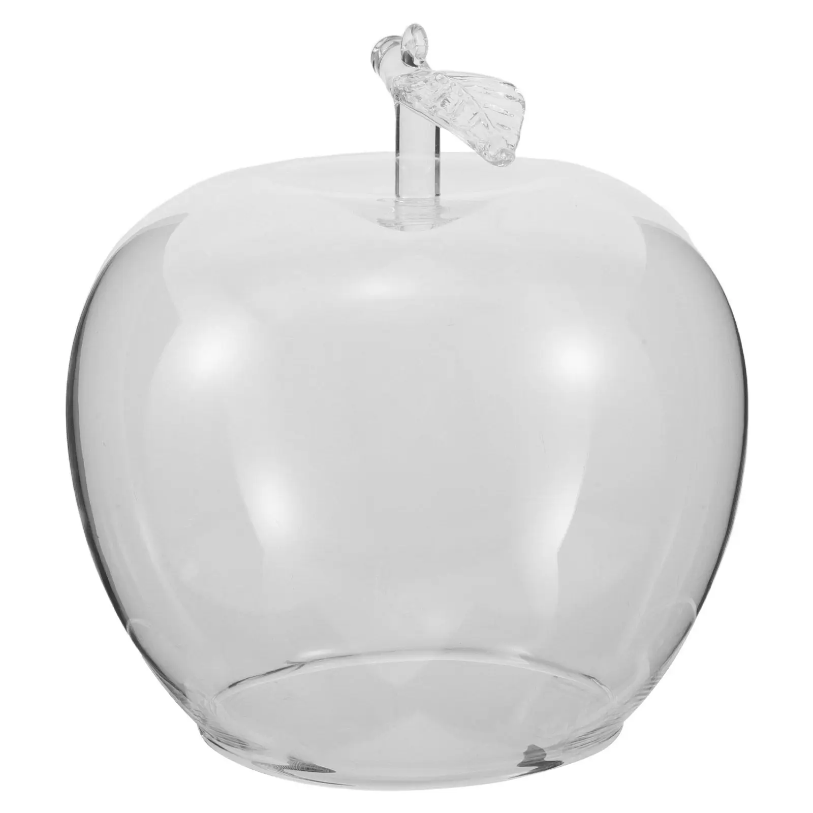 Fruit Shaped Glass Dome Cloche Clear Display Cover 8.5cm for Preserved Flowers Handmade Clay Crafts Glass Dome Showcase