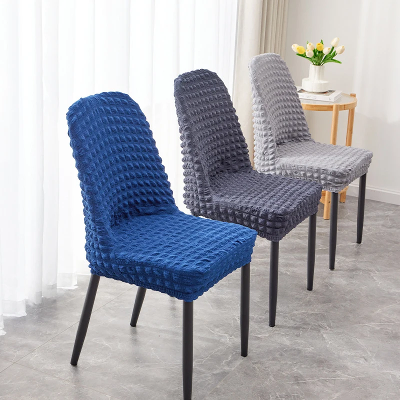 Enhanced Comfort and Style Thickened Durable Seersucker Elastic Chair Slipcovers - OnePiece Protective Chair Cover for Dining Ro