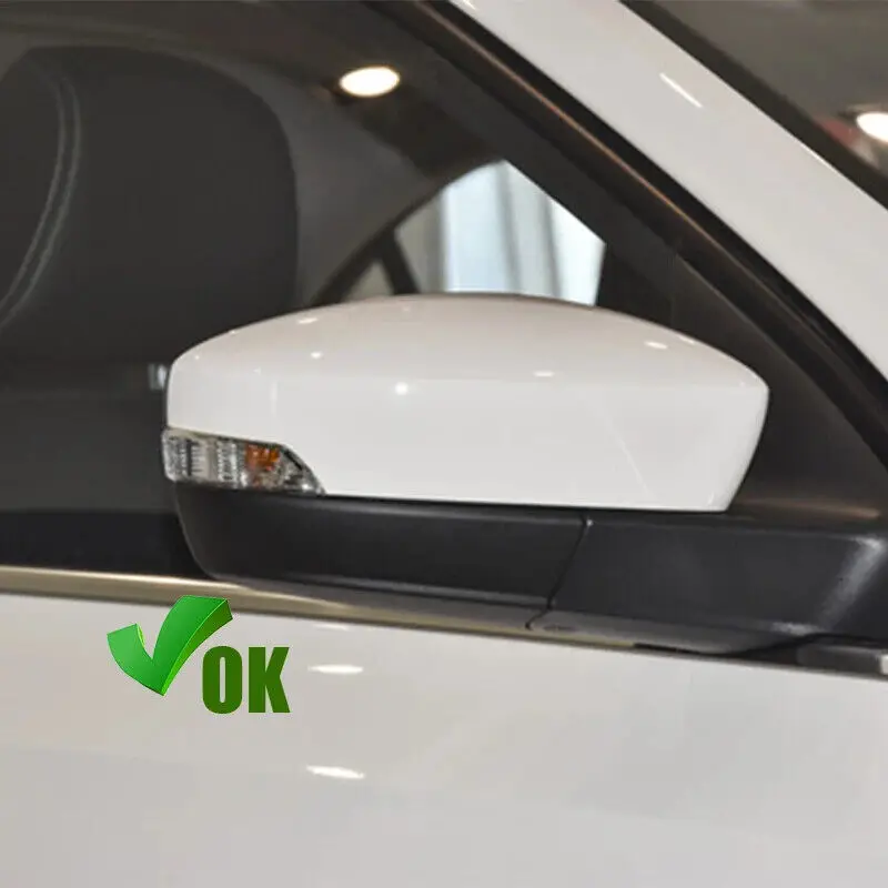 For Skoda Fabia 2015-2020 Rapid 2016-2023 Car Sticker Rearview Side Mirror Cover Wing Cap Exterior Door Rear View Case Trim ABS