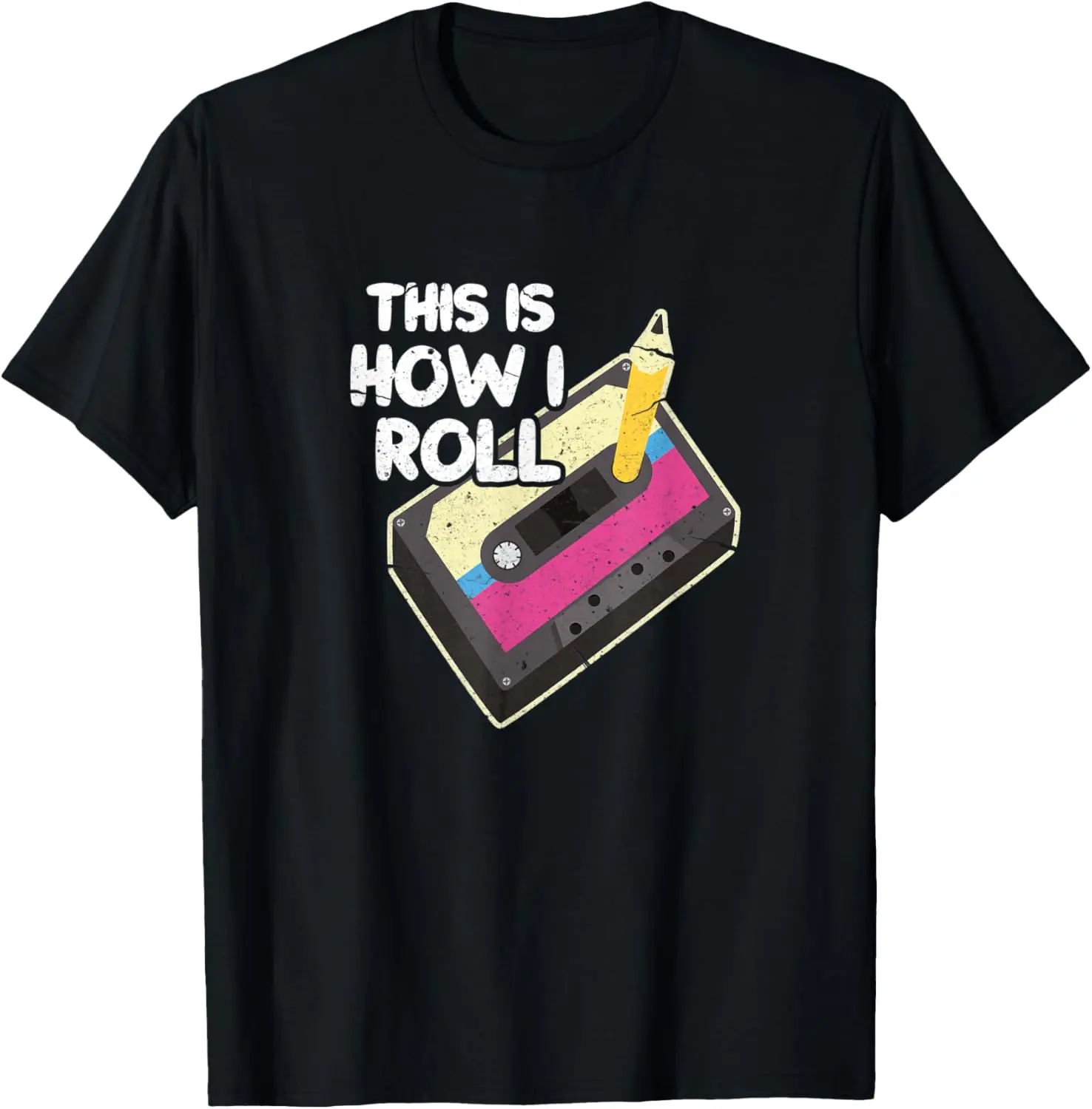 This Is How I Roll 90's Music Cassette Tape Retro Vintage T-Shirt