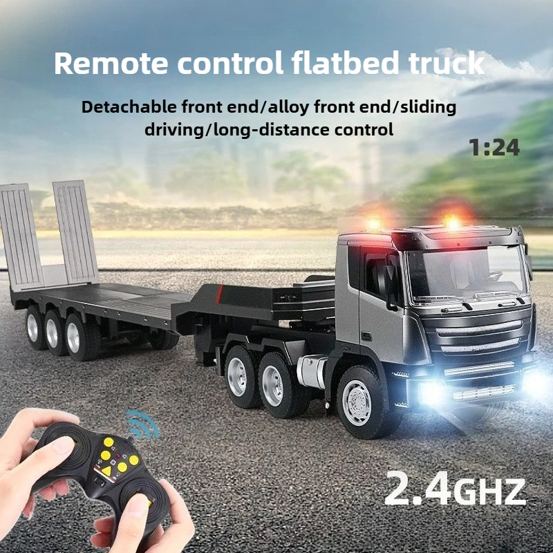 

1/24 планшетный транспортный инженерный автомобиль 2,4G с дистанционным управлением, полуприцеп, трактор, электрический грузовик, игрушечный автомобиль с дистанционным управлением