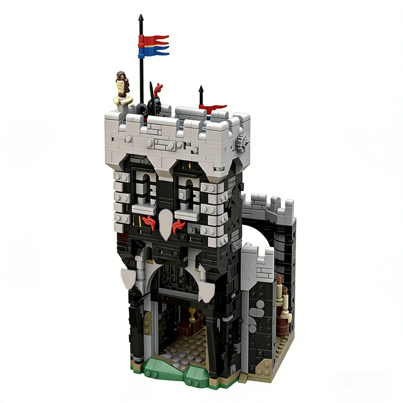 1537pcs MOC The Black Knight S Castle Front Gate Knights Model Building Toys Blocks Construction Christmas Gifts Education