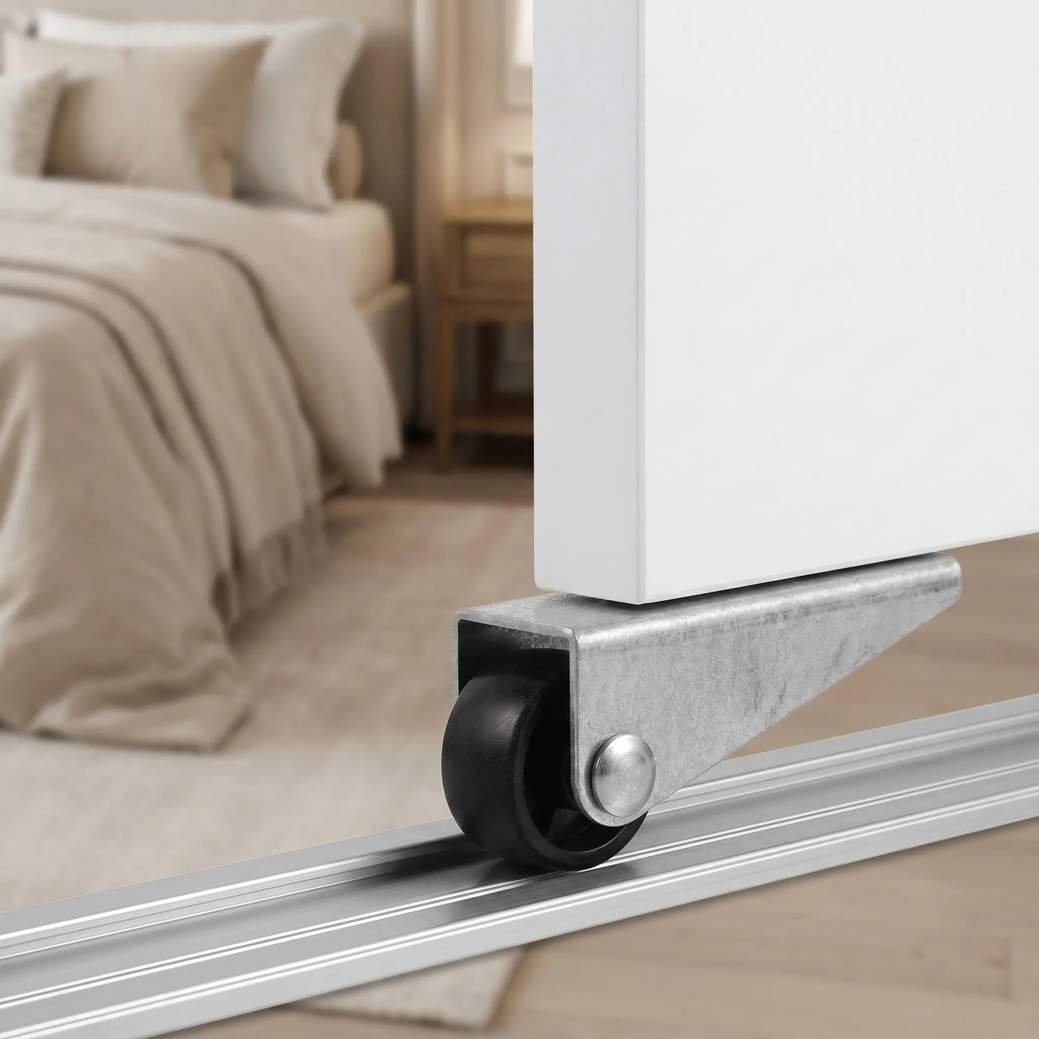 5Pcs Sliding Door Bottom Guide Thickened Support Wheels Heavy Duty Nylon Rollers Anti Sagging Door Bottom Translation Wheel