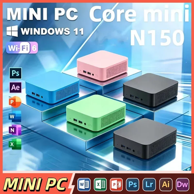 13 Colors New 2026 Windows 11 Mini PC Intel N150 Mini PC Computer SSD M.2 1TB 2TB RAM 16GB Wifi 6 BT5.2 Mini Desktop