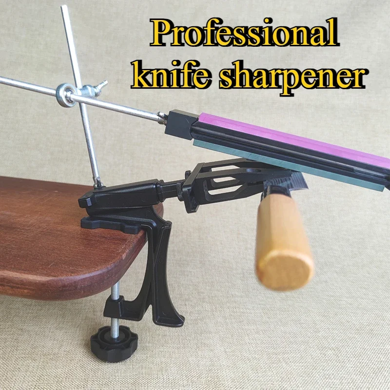 

2024 Angle Fixed Knife Sharpener Kitchen Grinding System Honing Diamond Grinder Woodwork Tool Whetstone Knife Sharpening Tool