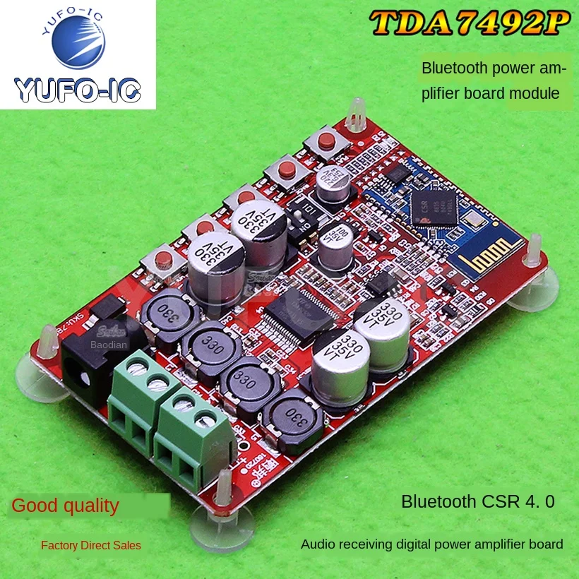 

Free Ship 2pcs TDA7492P Audio Reception Amplifier Board Bluetooth-compatible CSR4.0 Digital Power Module
