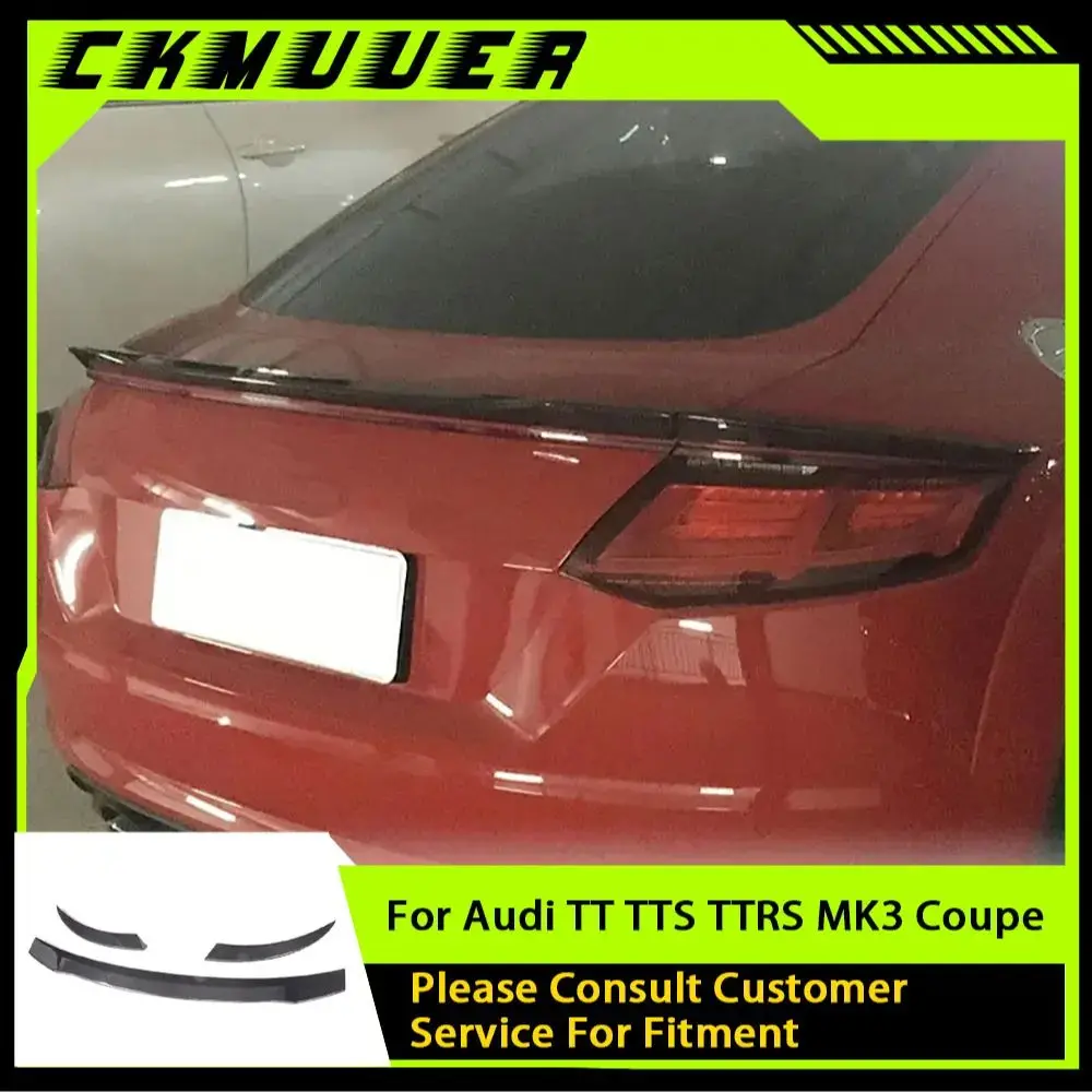 

CKMUUER для Audi TT TTS TTRS MK3 Coupe 2015 2016 2017, задний спойлер из углеродного волокна, спойлер багажника, задний спойлер, аксессуары