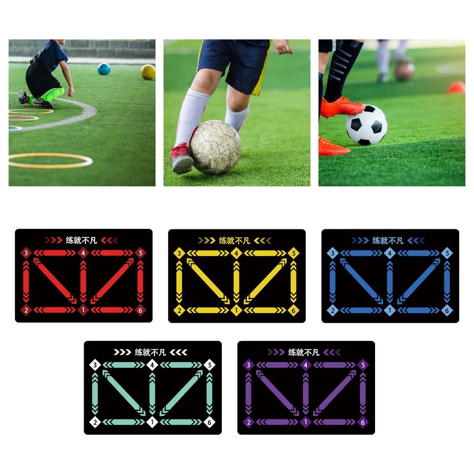 Football Footstep Training Mat, Football Mat Training Pace Ball Control Player Equipment Football Door Mat Soccer Train Mat