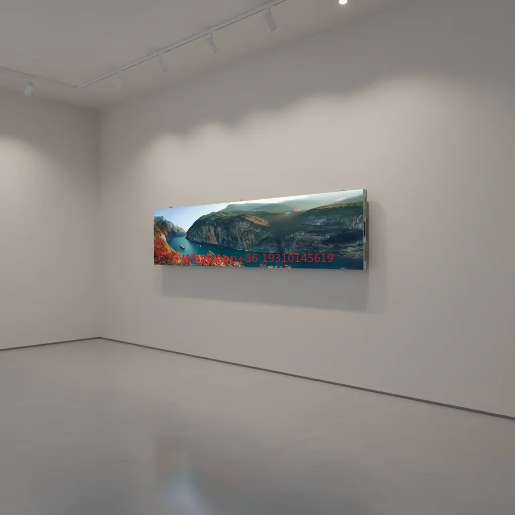 

Светодиодный видеоэкран P1.25 для помещений, 1000x250 мм, 16:9, с алюминиевым литым корпусом, для лифтов и рекламы