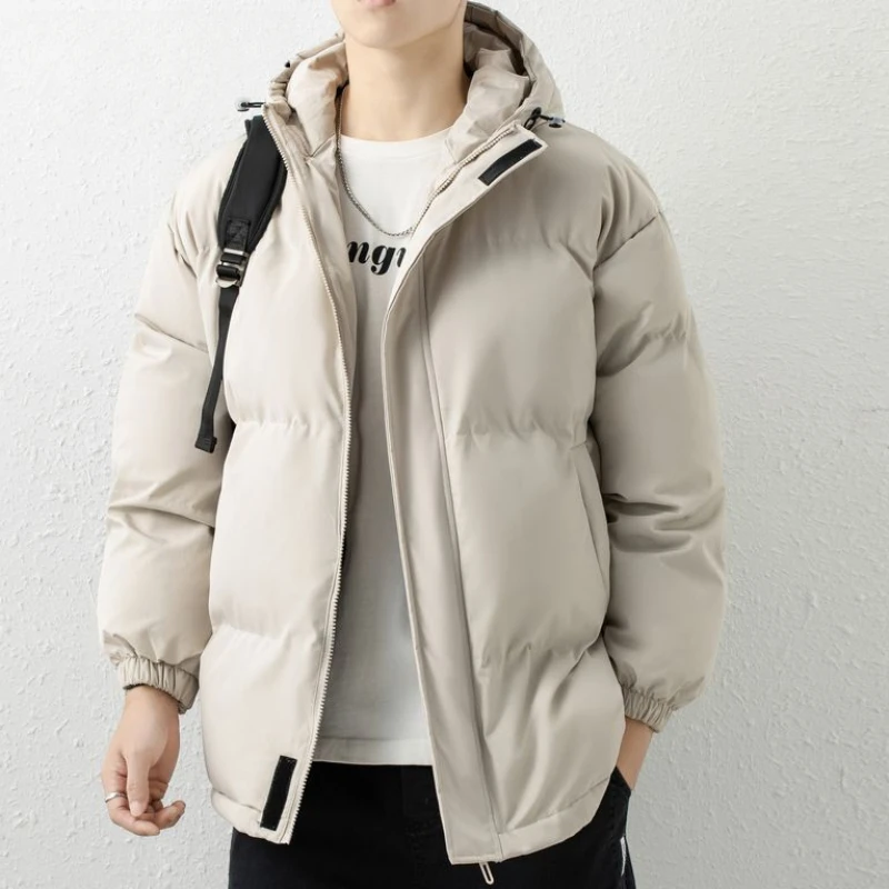 Manteau en duvet de coton pour hommes, veste d'hiver courte, parkas de loisirs adt, pardessus à capuche pour les amoureux, vêtements d'extérieur épais et chauds, tendance, nouveau, 2023