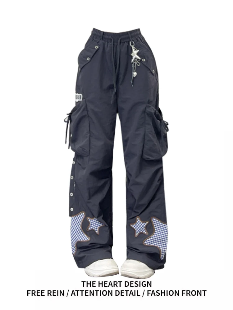 Plones de Trabajo Casus para Mujer con Diseño de s y Múltiples Bolsillos, Plones Anchos y Hoados, Estilo...