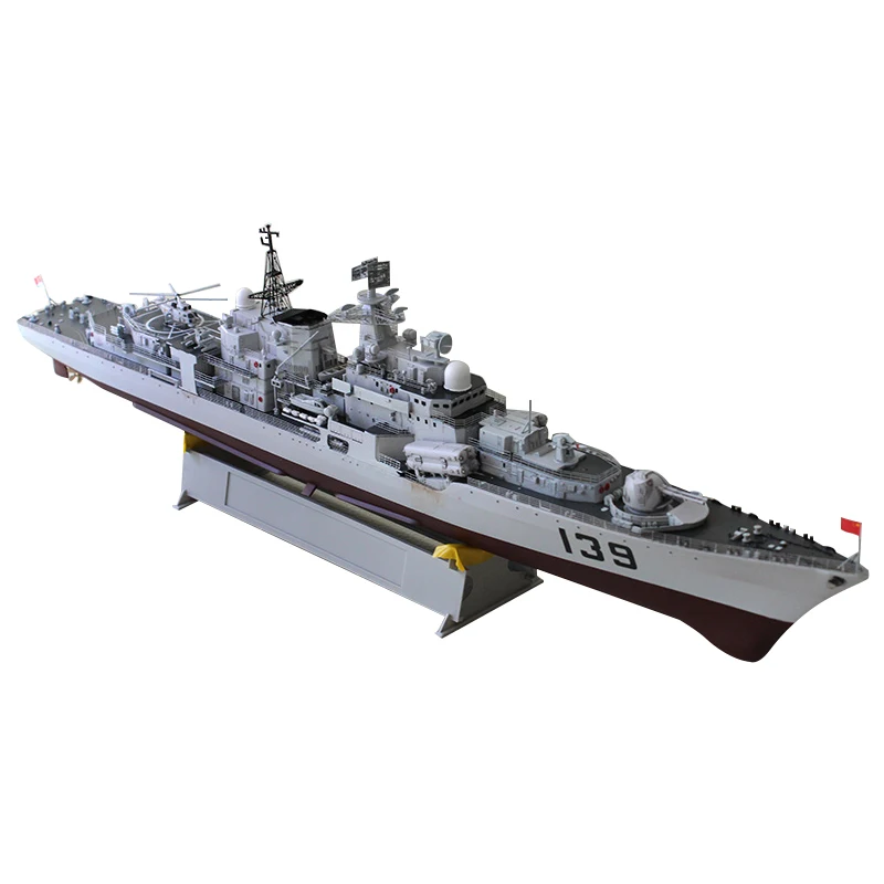 Assembling Battleship Model 1/350 Simulation Warship Navy 139 Ningbo Guided-missile Destroyer Model Kit