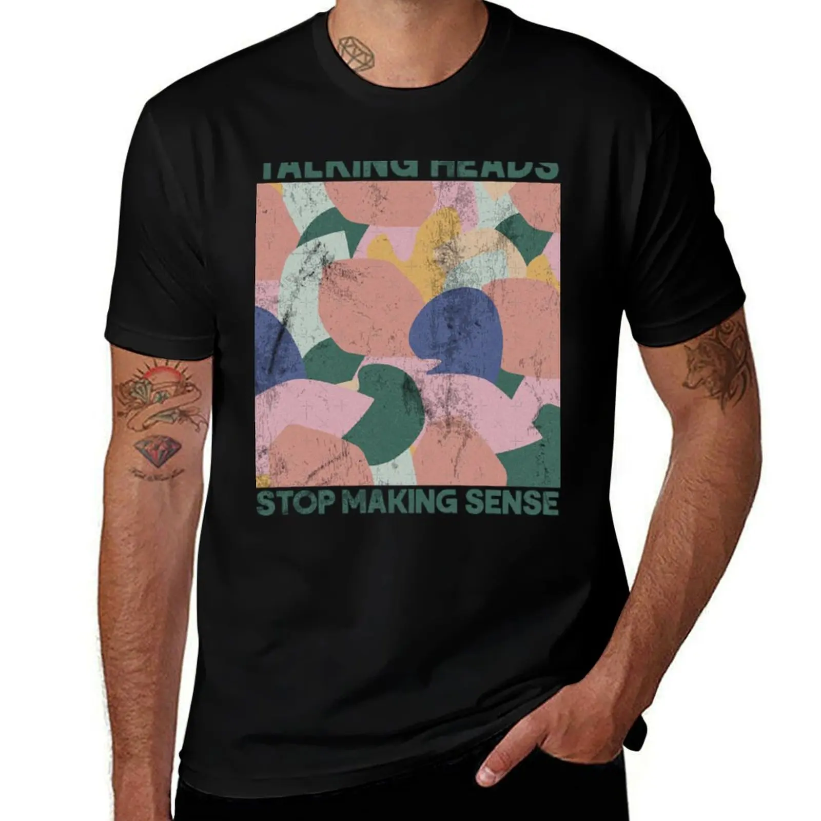 Talking Heads Original Retro Fan Art T-Shirt cheap stuff oversized graphic tee custom t shirt t shirts for men