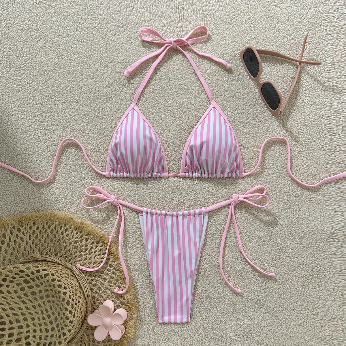 2026 Sexy Bikinis Striped Swimsuits Women Swimwear Push Up Female Beach Swim Wear Bathing Suits Brazilian Bikini Set Swimwear