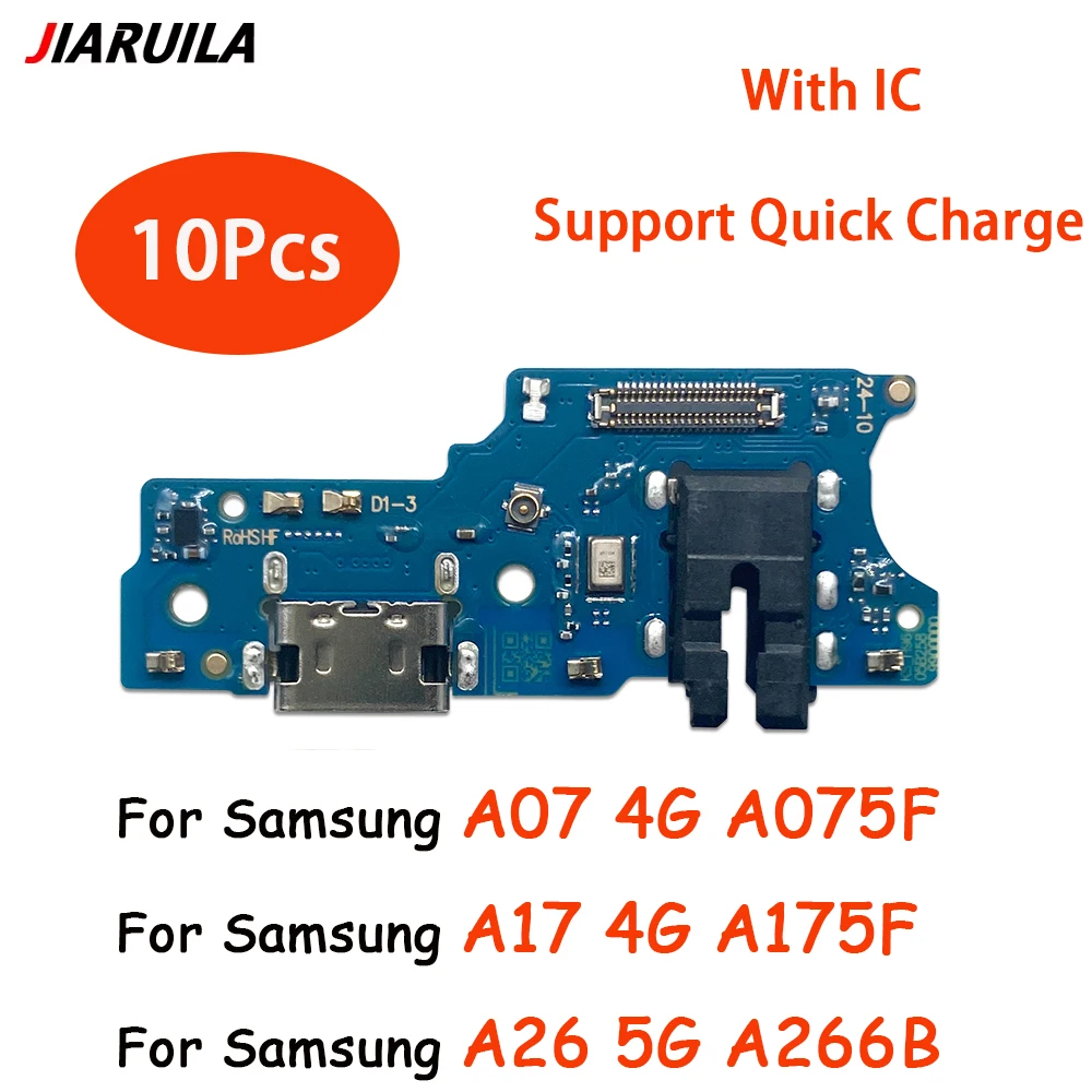 10Pcs , Dock USB Charger Board Connector Charging Port Flex Cable For Samsung A57 5G A576B A37 5G A376B A17 4G A07 4G 5G