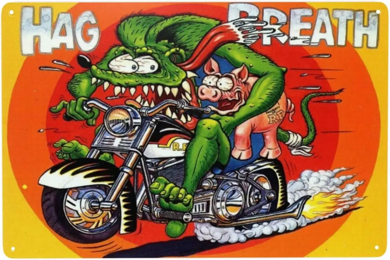 Rat Fink Comix # Letrero Metálico de Estilo Vintage de Ed Roth, Big Daddy, Daddy Roth, Reproducción de Letreros Antiguos para Garaje