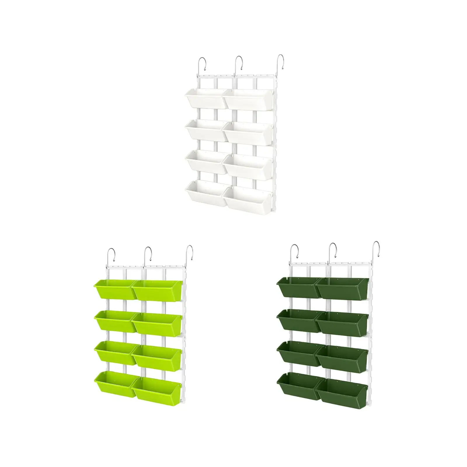Vertical Wall Hanging Planter Rail Planter Flowerpot Plant Holder for Vegetables Balcony Deck Railing Garden Indoor Outdoor image 2