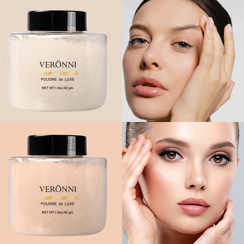 بودرة فاخرة مكونة من 6 ألوان، كريم أساس للوجه للنساء، زجاجة مسحوق الموز، بودرة سائبة أصلية للتحكم في الزيت، أدوات فنية للمكياج التجميلية #4