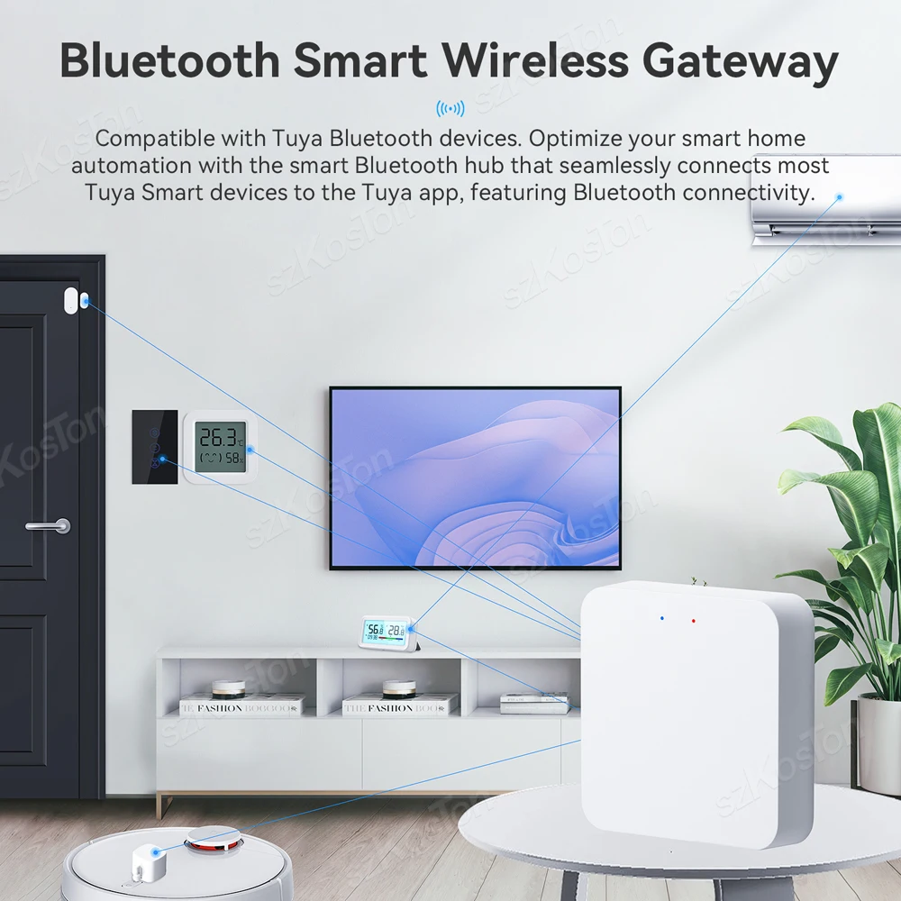 Tuya Bluetooth Gateway Hub Smart Wireless Gateway Smart Life App Remote Control Smart Home Sub-devices Bridge For Alexa Google