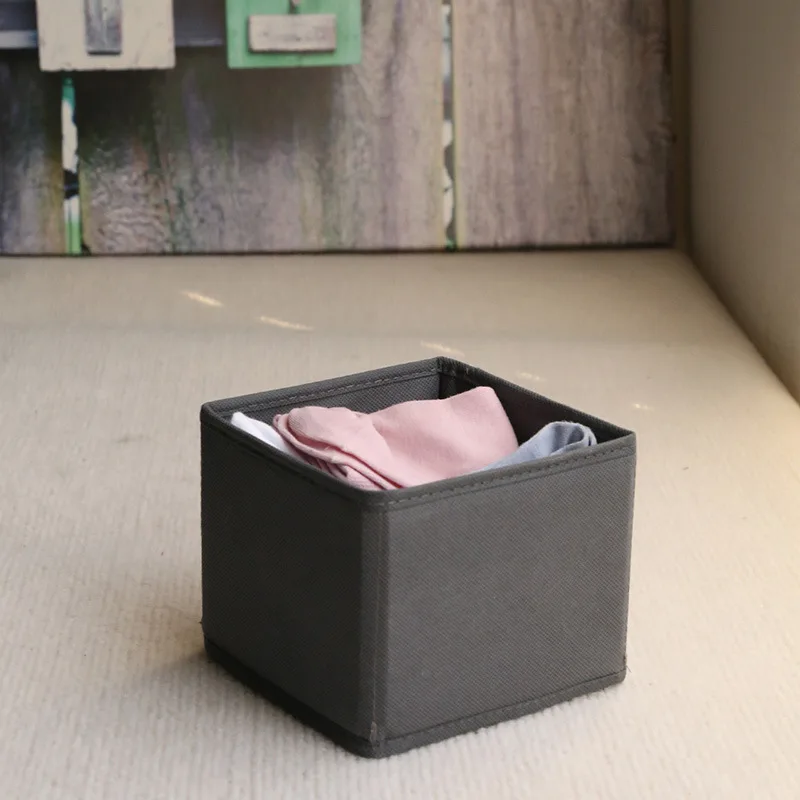 صندوق تخزين قماش غير منسوج قابل للغسل، صندوق صغير بأدراج مكشوفة، صندوق تخزين صغير الحجم قابل للطي، مناسب لخزانة الملابس المنزلية