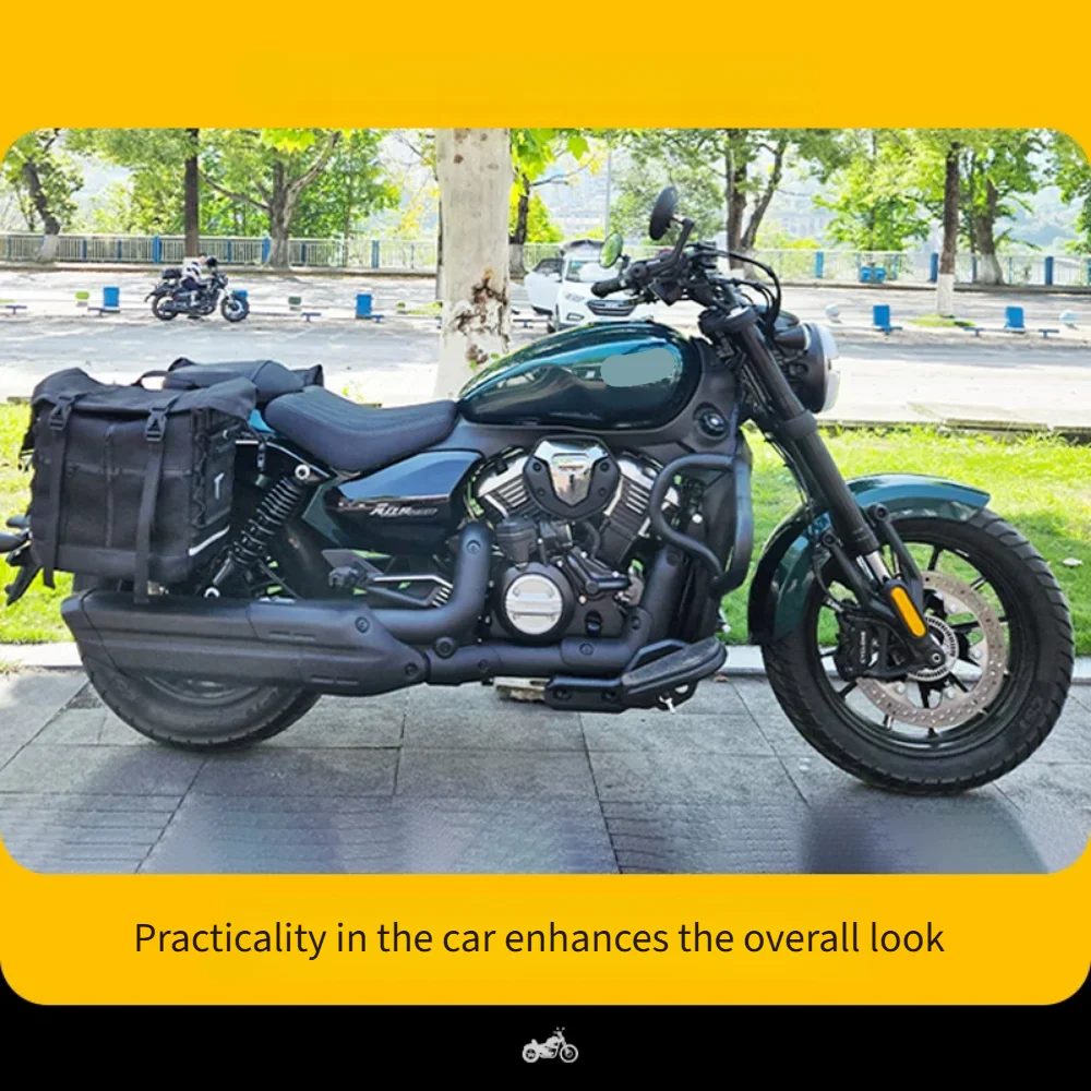 Vintage Quick Release Side Bag For Cyclone AQS250 Motorbike, Storage Luggage Mod Parts