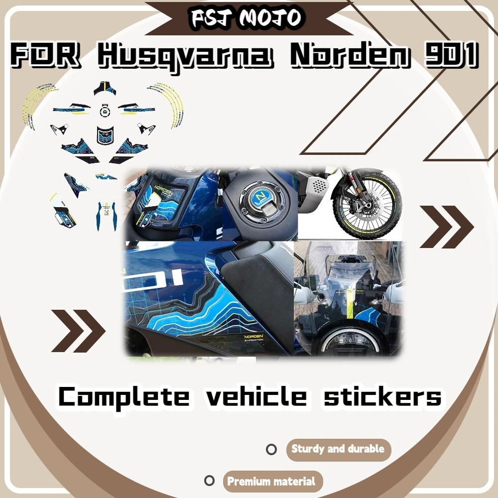 For Husqvarna Norden 901 Pre-Cut Complete Fairing Stickers Precise Fit Original Body Panels For Hassle-Free DIY Installation
