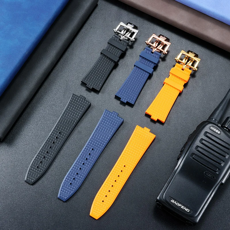 

Quick Release Fluoros FKM Rubber Watchband Replacement for Vacheron strap VC Overseas 4300V 4500V 5500V 7900V Watch Band 24x7mm