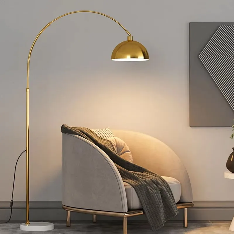 Lámpara de pie LED de pesca, lámparas decorativas de Metal negro dorado de alta calidad para sofá, dormitorio, estudio, soporte Simple, iluminación Led para sala de estar