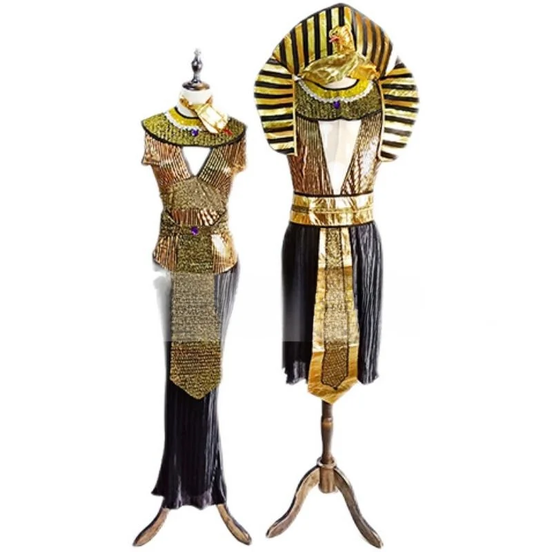 زي تنكري للنساء البالغات لعيد الهالوين، زي ملكة مصرية، ثوب عربي قديم من الشرق الأوسط، فستان طويل على الطراز المصري، ملابس للع... #2