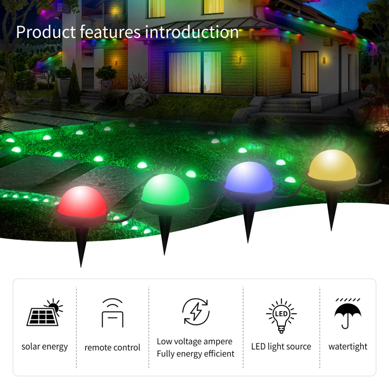 10M 20LED LED Luzes de corda RGBW remoto para festa de Natal jardim guirlanda decorativa iluminação externa